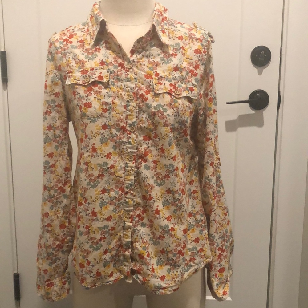 Sanctuary Button Down Floral Top